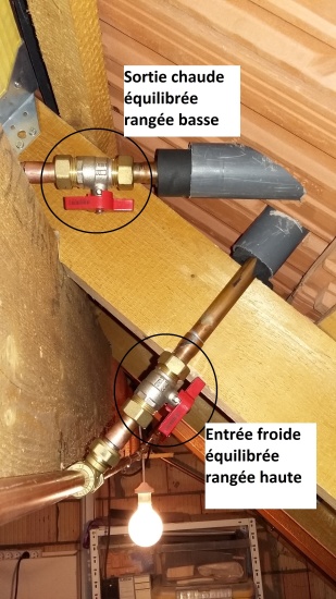 Jonction tuyaux mi hauteur
